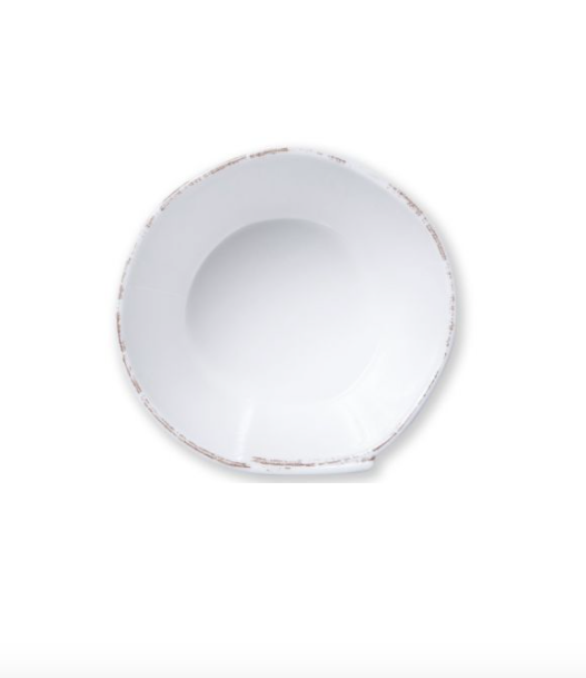 VIETRI Lastra Melamine White Stacking Cereal Bowl