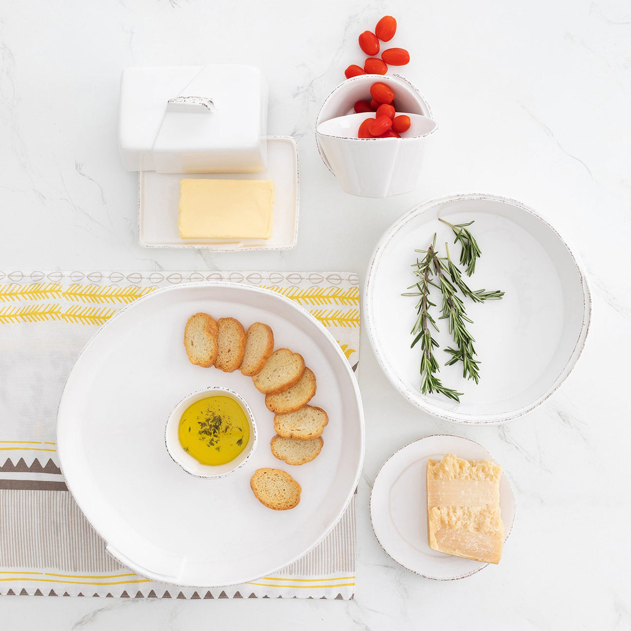 VIETRI Lastra Butter Dish