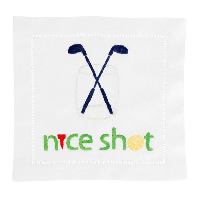 "Nice Shot" Cocktail Napkin Set - Waiting On Martha - 2