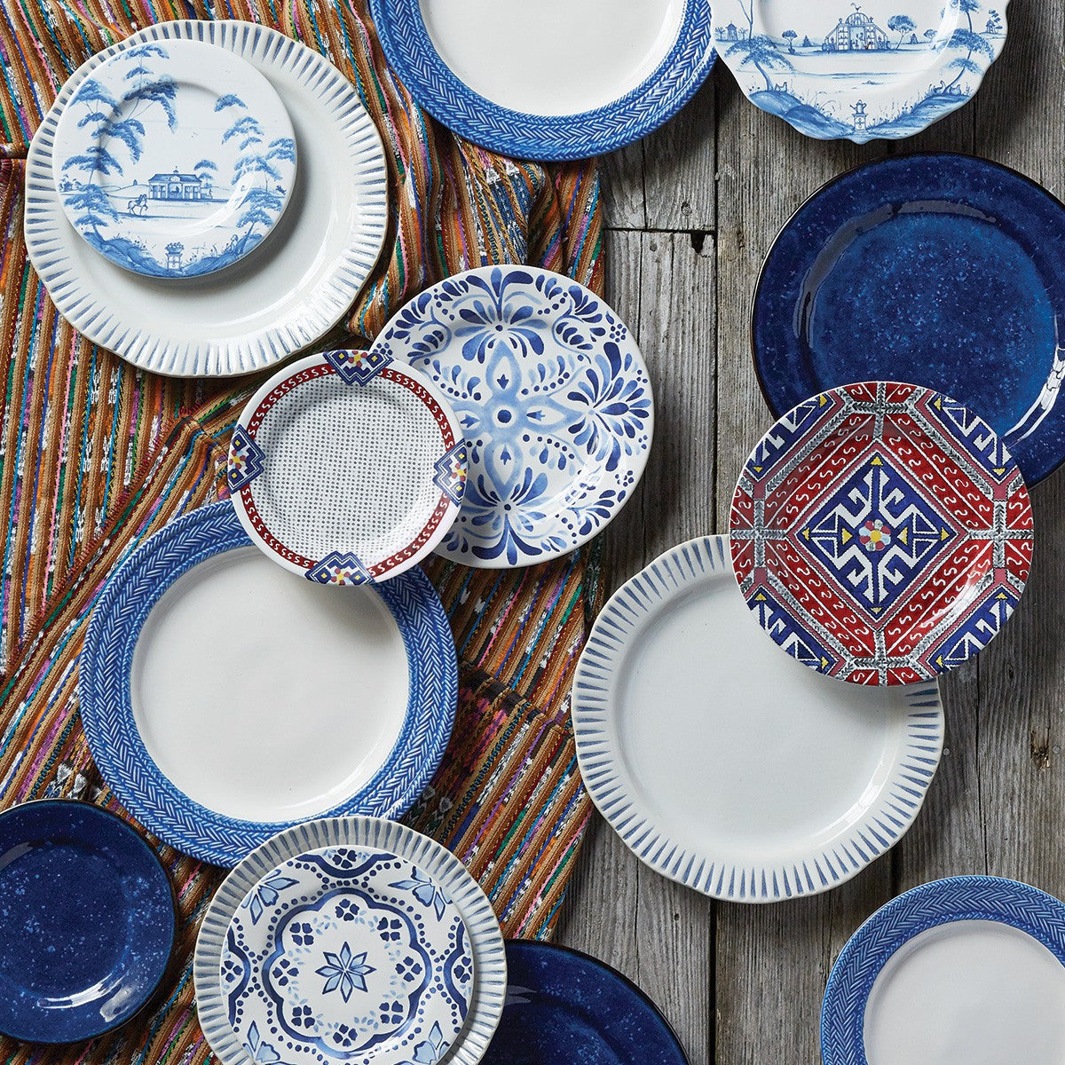 Juliska Le Panier White/Delft Dinner Plate