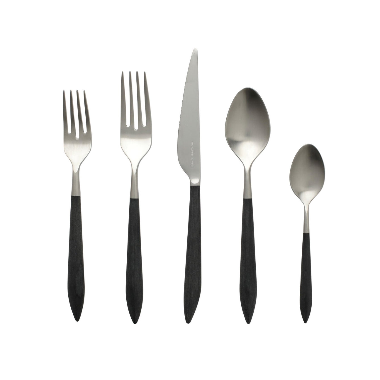 VIETRI Ares Argento & Black Five Piece Place Setting