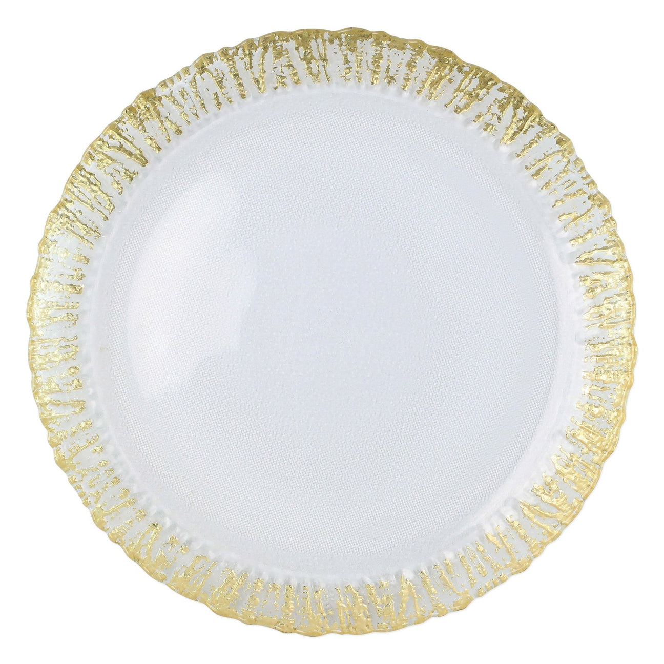 VIETRI Rufolo Glass Gold Round Platter
