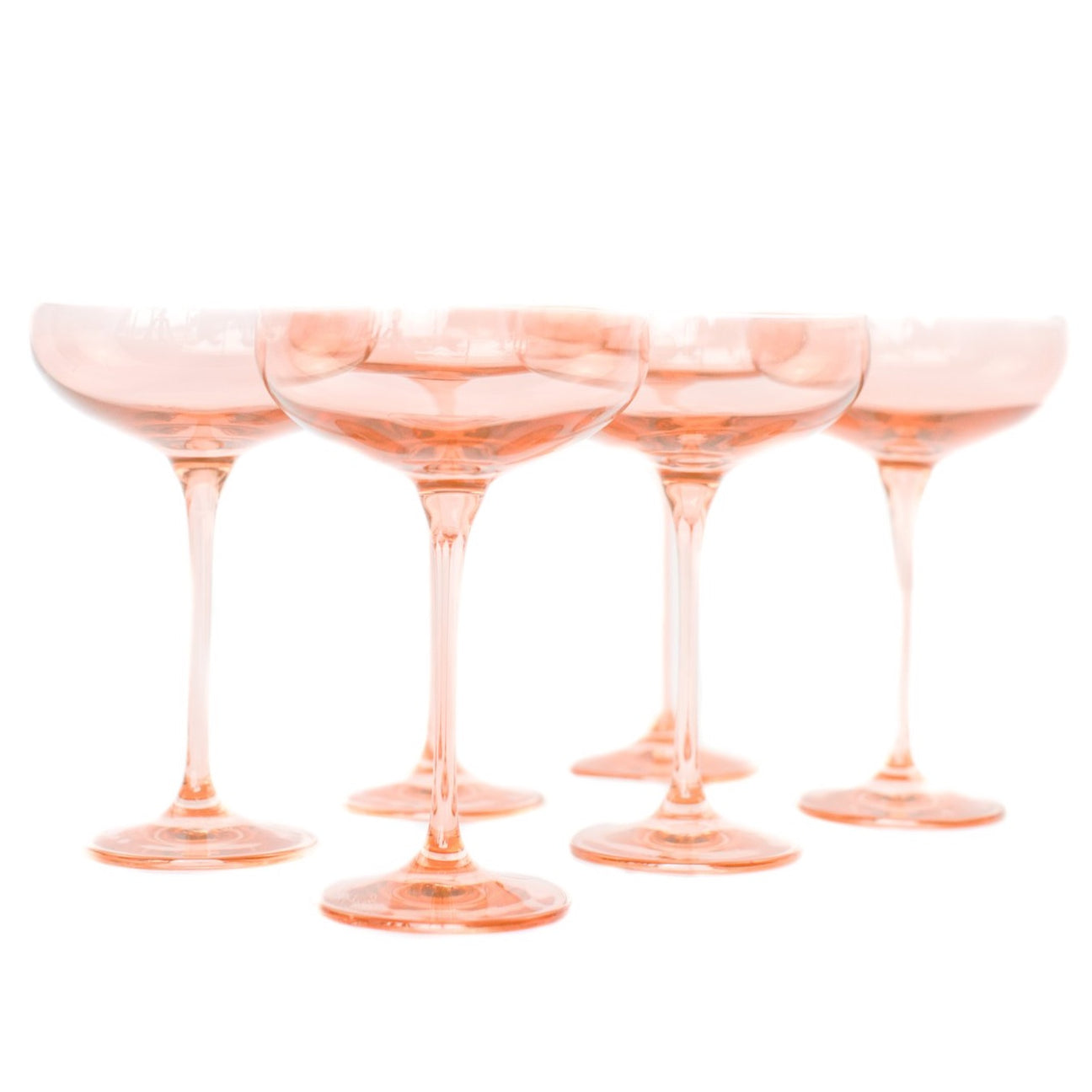 Estelle Blush Pink Coupe Glasses