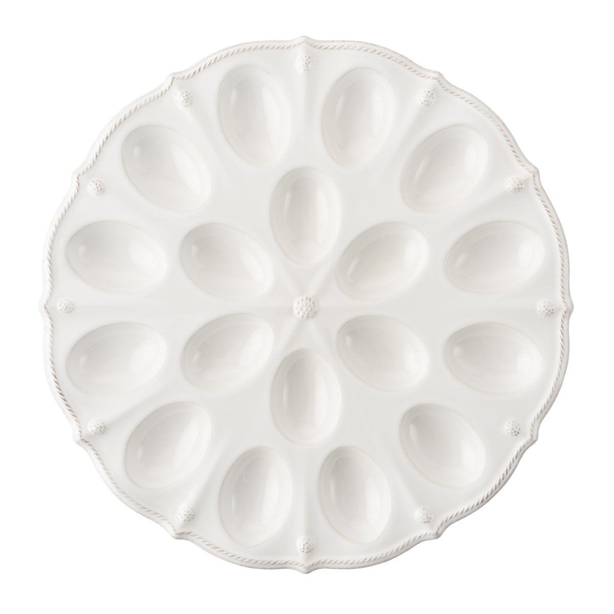 Juliska Berry & Thread Deviled Egg Platter, White