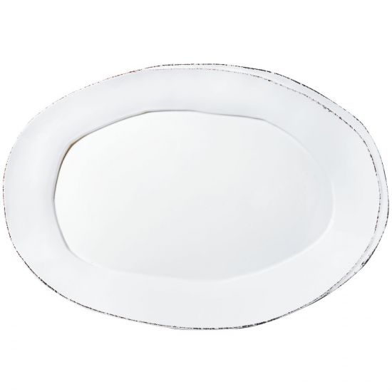 VIETRI Lastra Small White Oval Platter