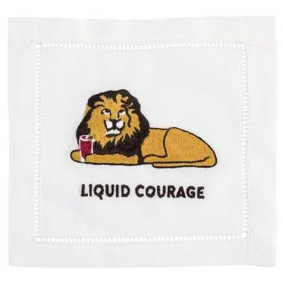 "Liquid Courage" Cocktail Napkin Set