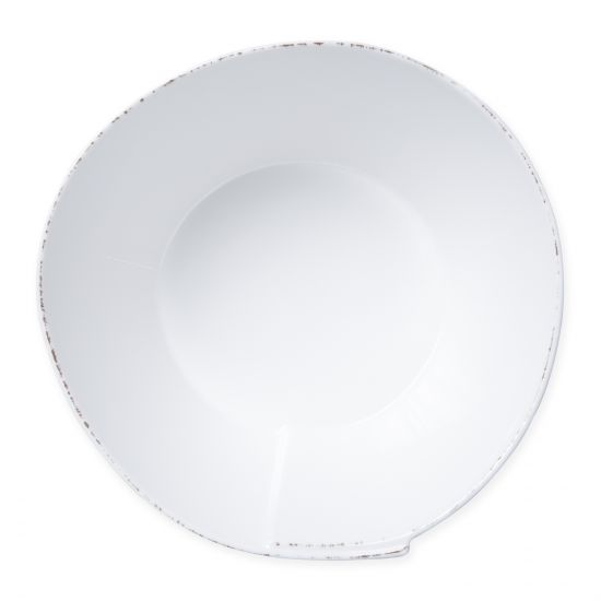 VIETRI Lastra Melamine White Large Stacking Serving Bowl