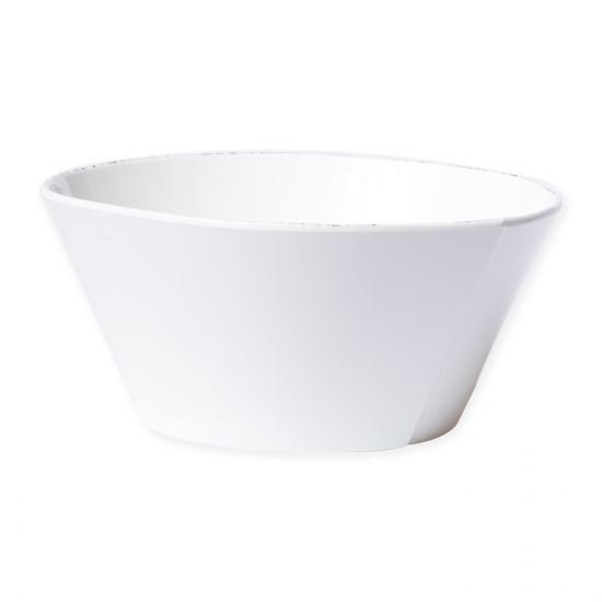 VIETRI Lastra Melamine White Large Stacking Serving Bowl