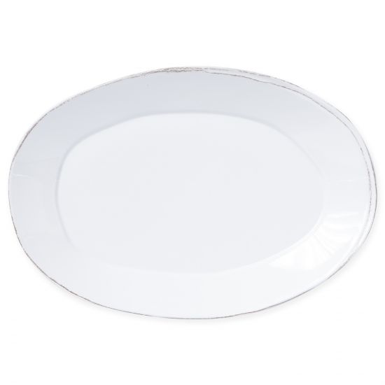 VIETRI Lastra Melamine White Oval Platter