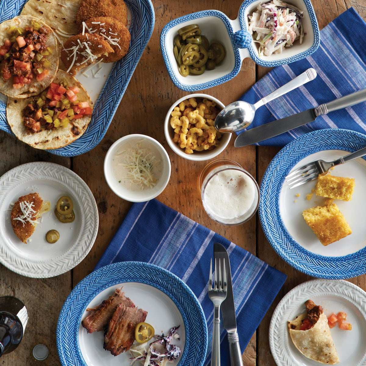 Juliska Le Panier White/Delft Cereal/Ice Cream Bowl