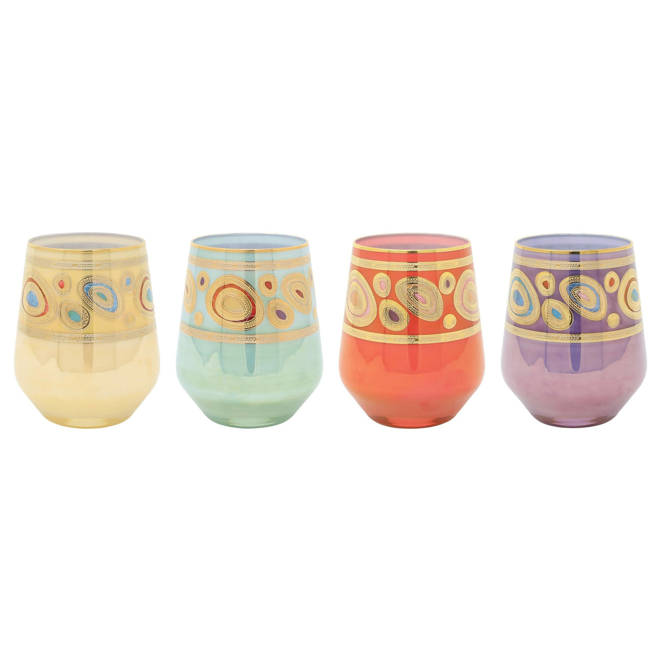 VIETRI Regalia Stemless Wine Glasses